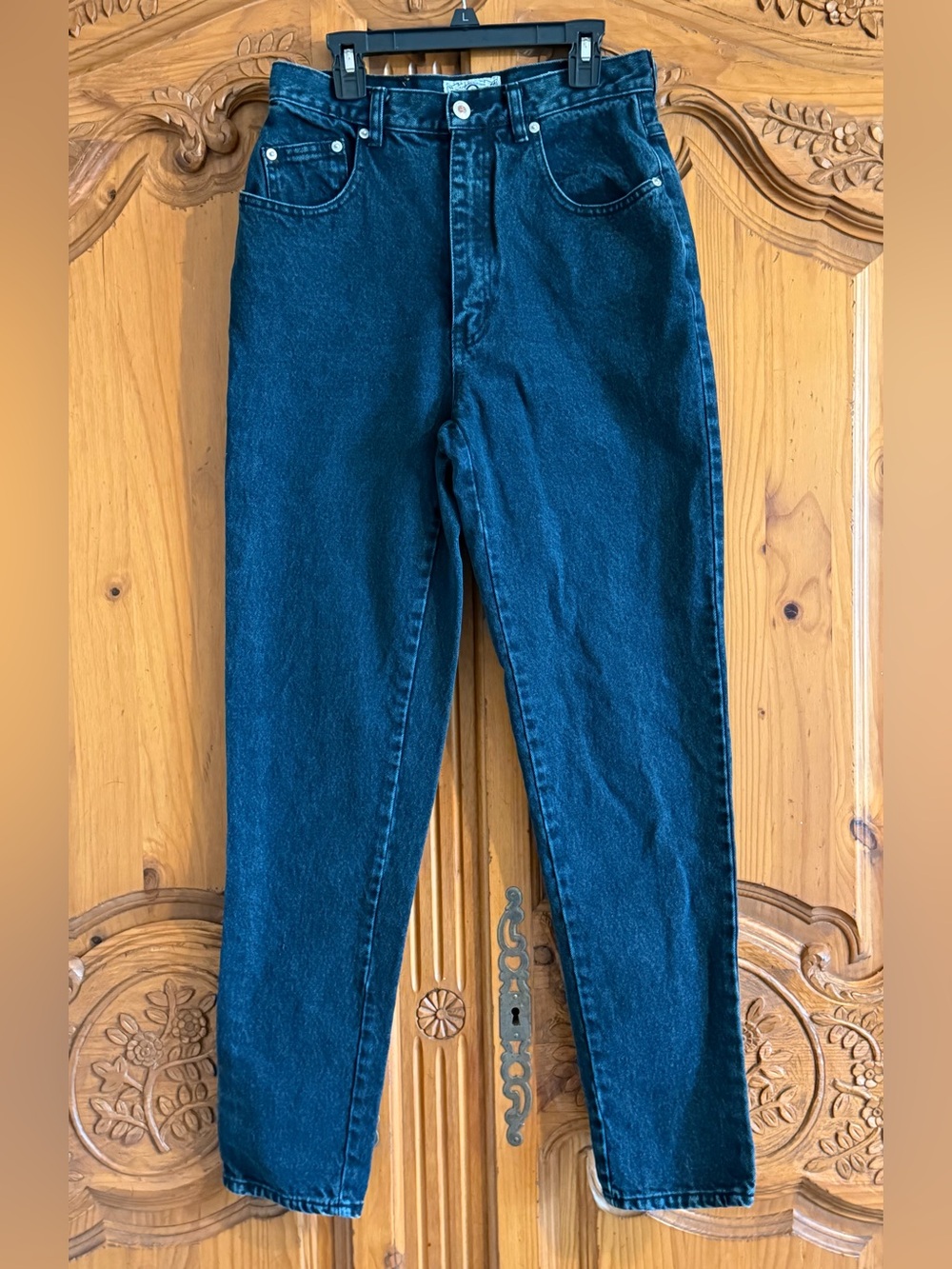 Black Vintage 80s/90s 100% cotton IOU high waisted Jeans